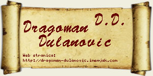 Dragoman Dulanović vizit kartica